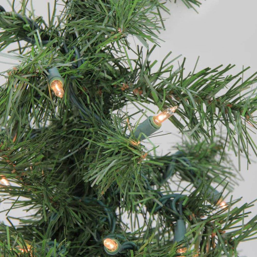 3' Pre-Lit Medium Woodland Alpine Artificial Christmas Tree - Clear Lights. Picture 3