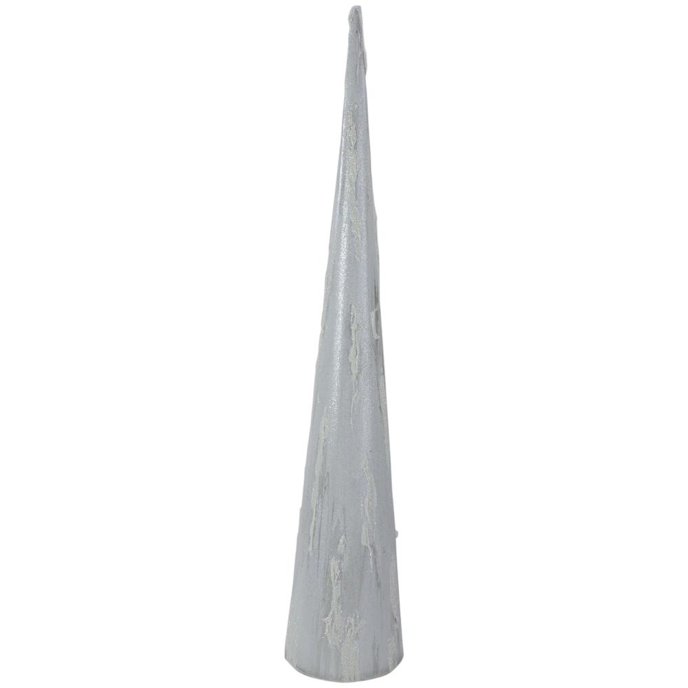 24" White and Gray Marbled Tabletop Christmas Tree. Picture 1