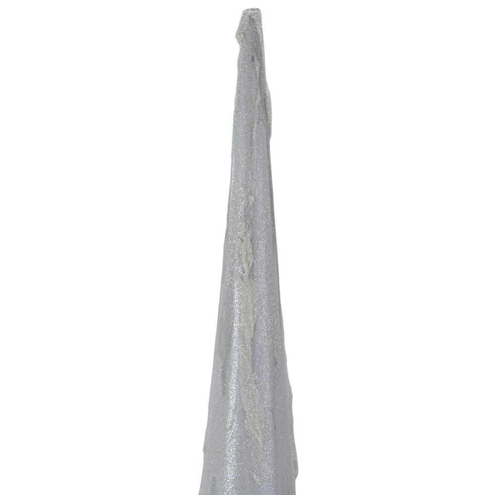24" White and Gray Marbled Tabletop Christmas Tree. Picture 3