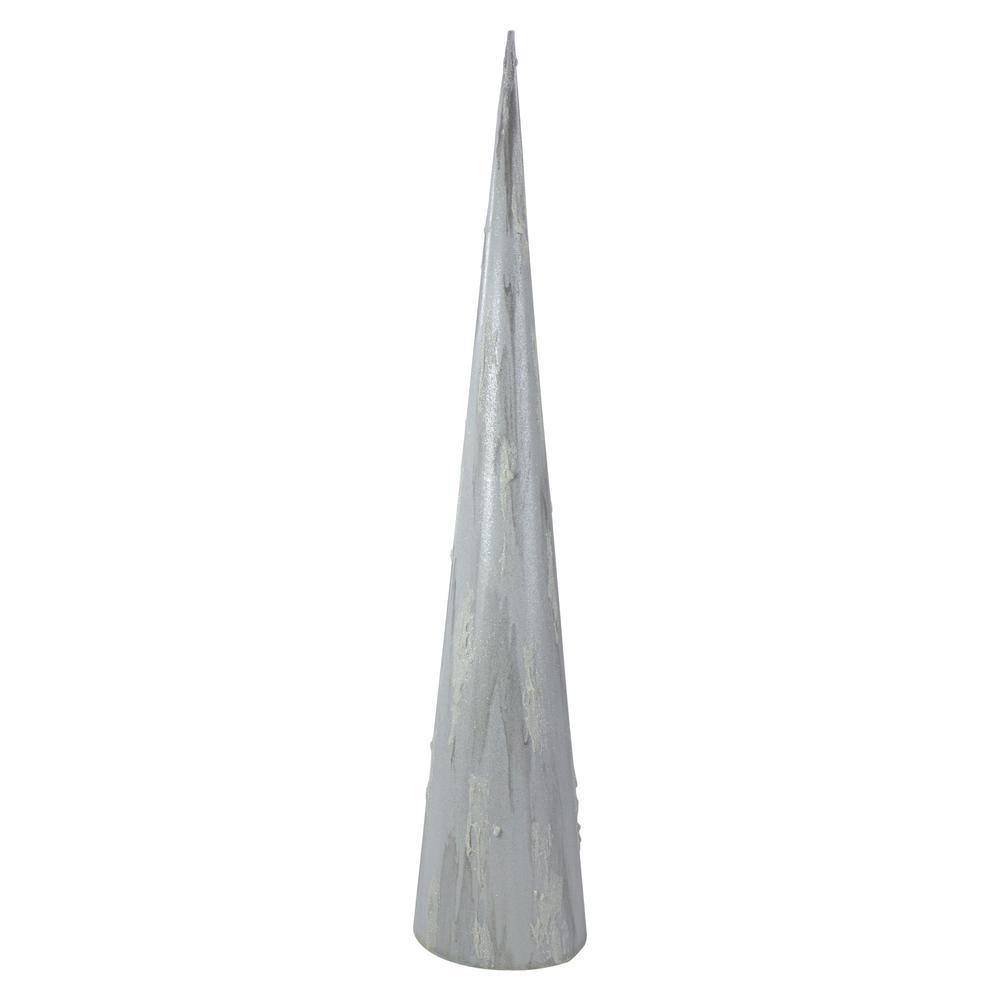 30" White and Gray Marbled Tabletop Christmas Tree. The main picture.