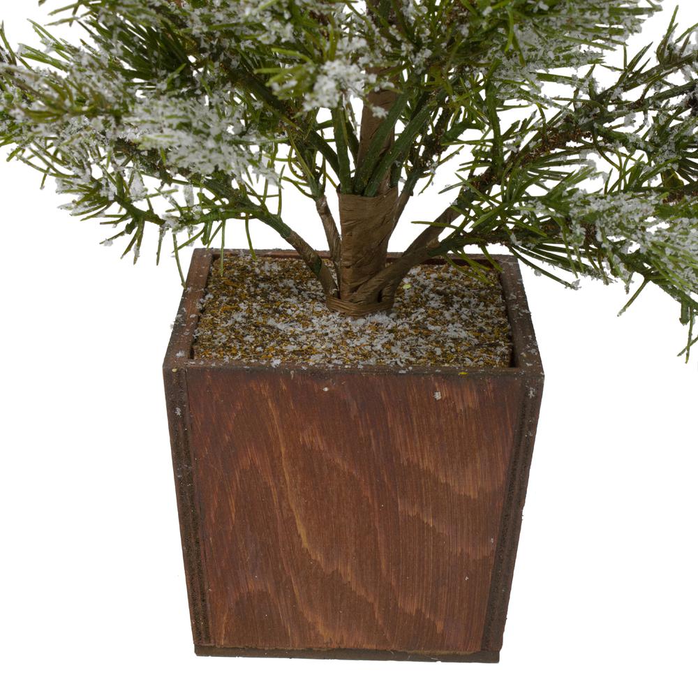 28" Potted Frosted Pine Artificial Christmas Tree - Unlit. Picture 3
