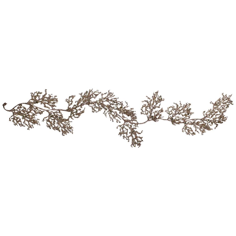 6' Rose Gold Artificial Christmas Garland. Picture 1
