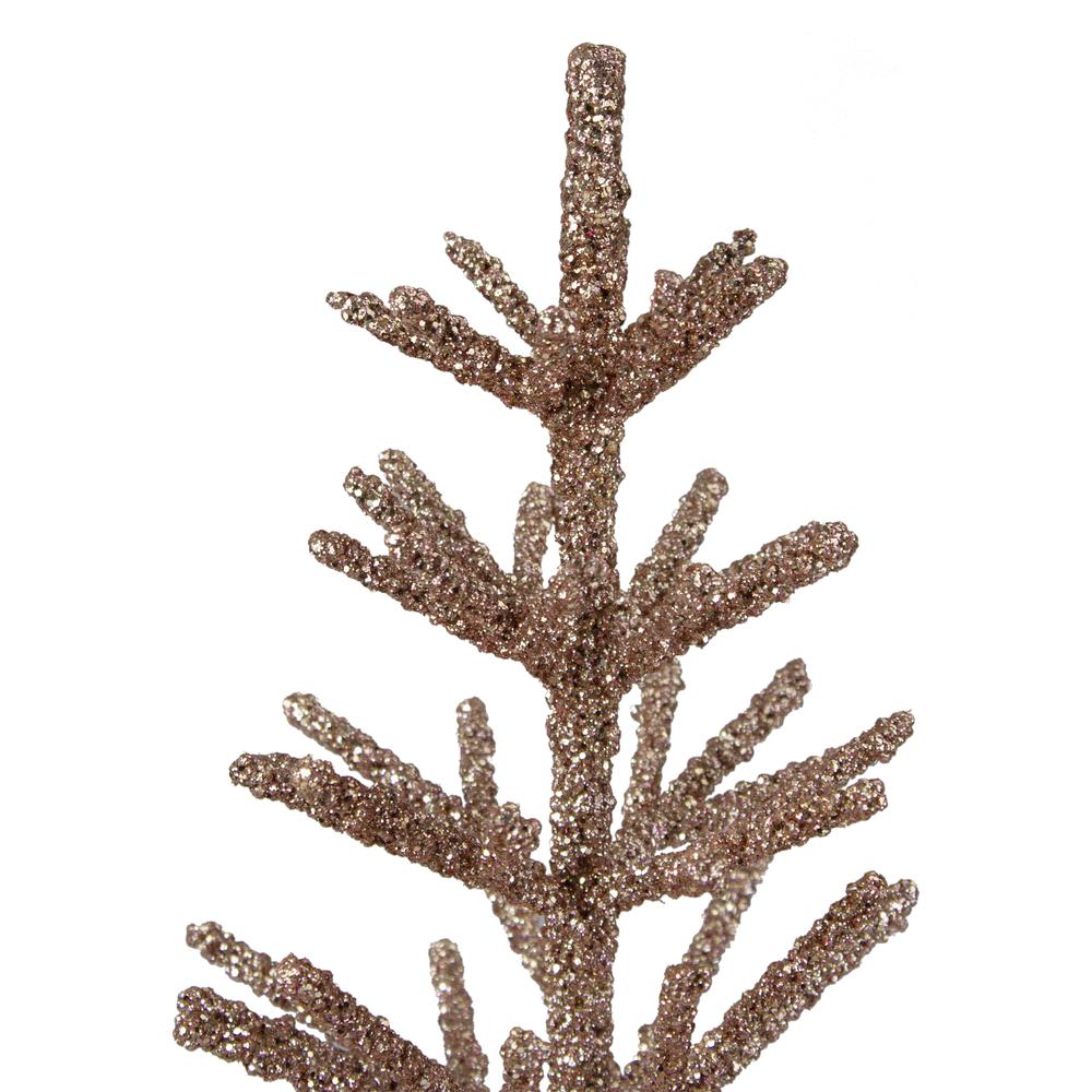 18" Rose Gold Artificial Tabletop Christmas Tree - Unlit. Picture 2