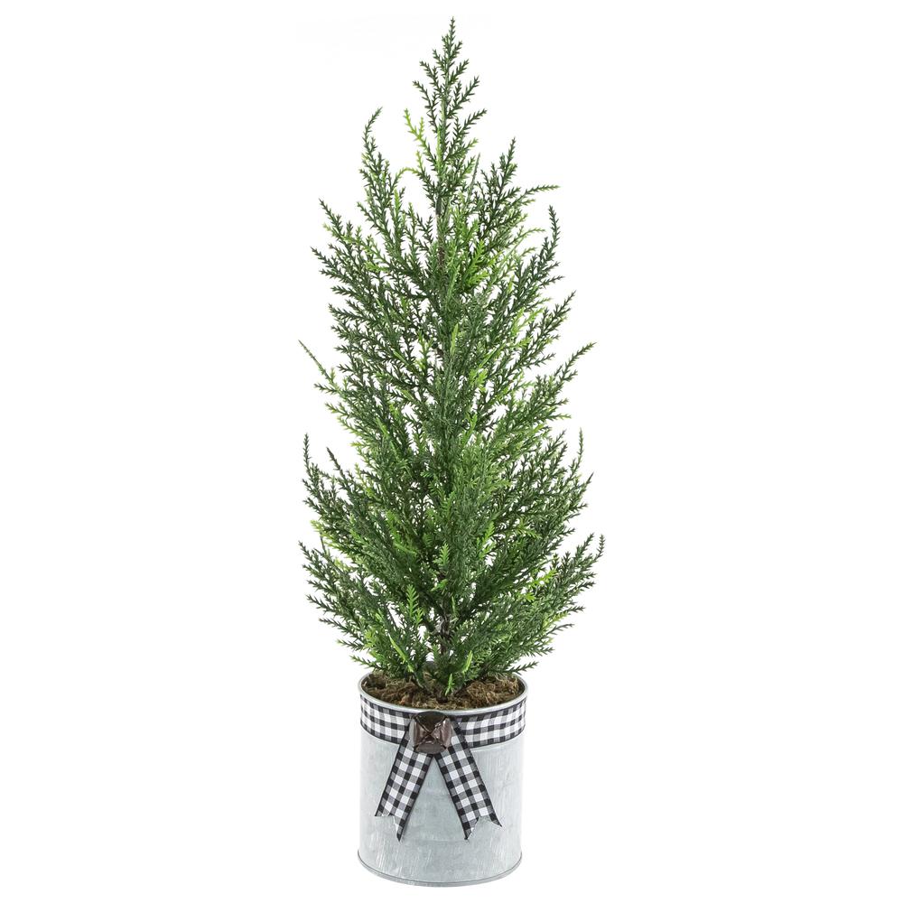 18.5" Artifical Cypress Christmas Tree  Unlit. Picture 1