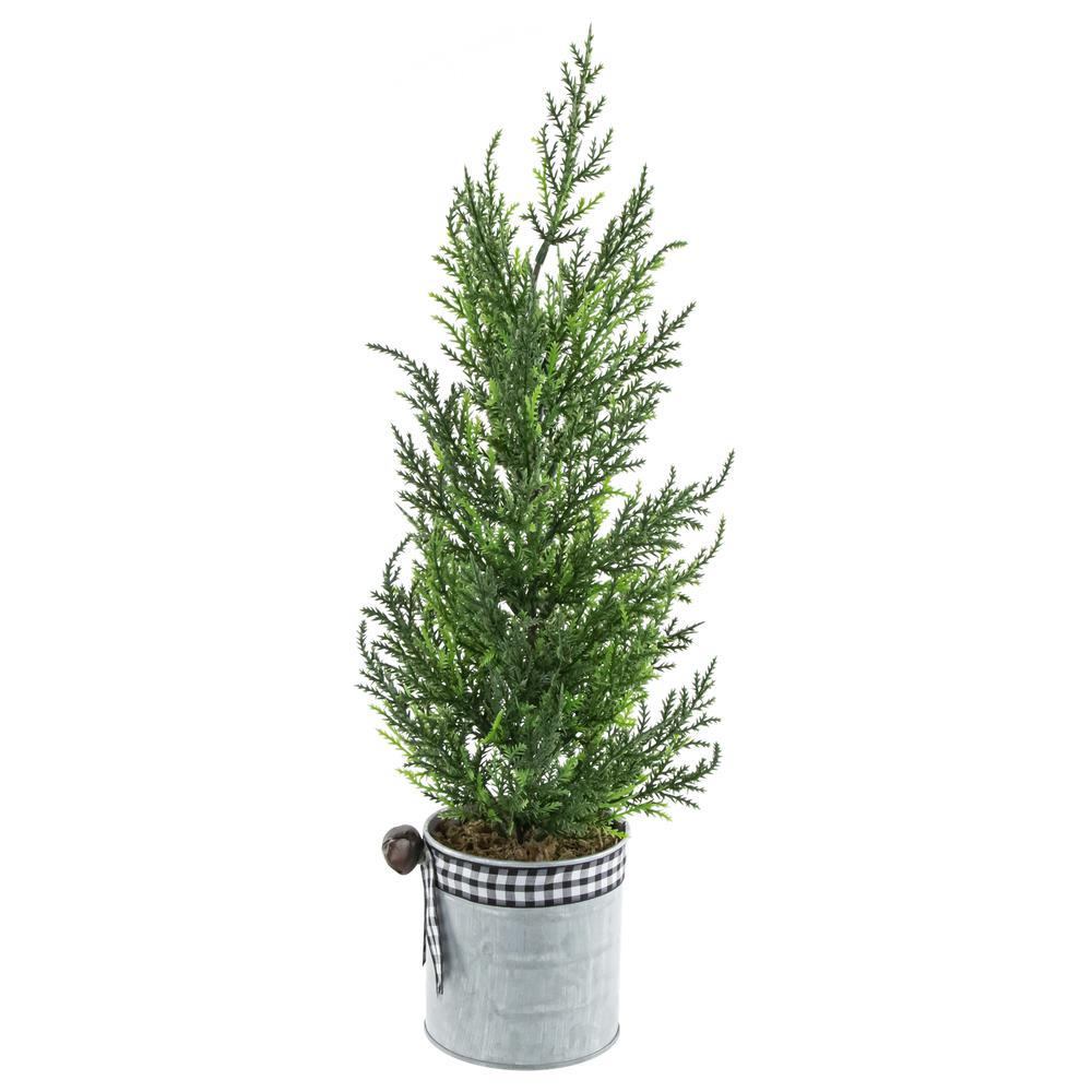 18.5" Artifical Cypress Christmas Tree  Unlit. Picture 4