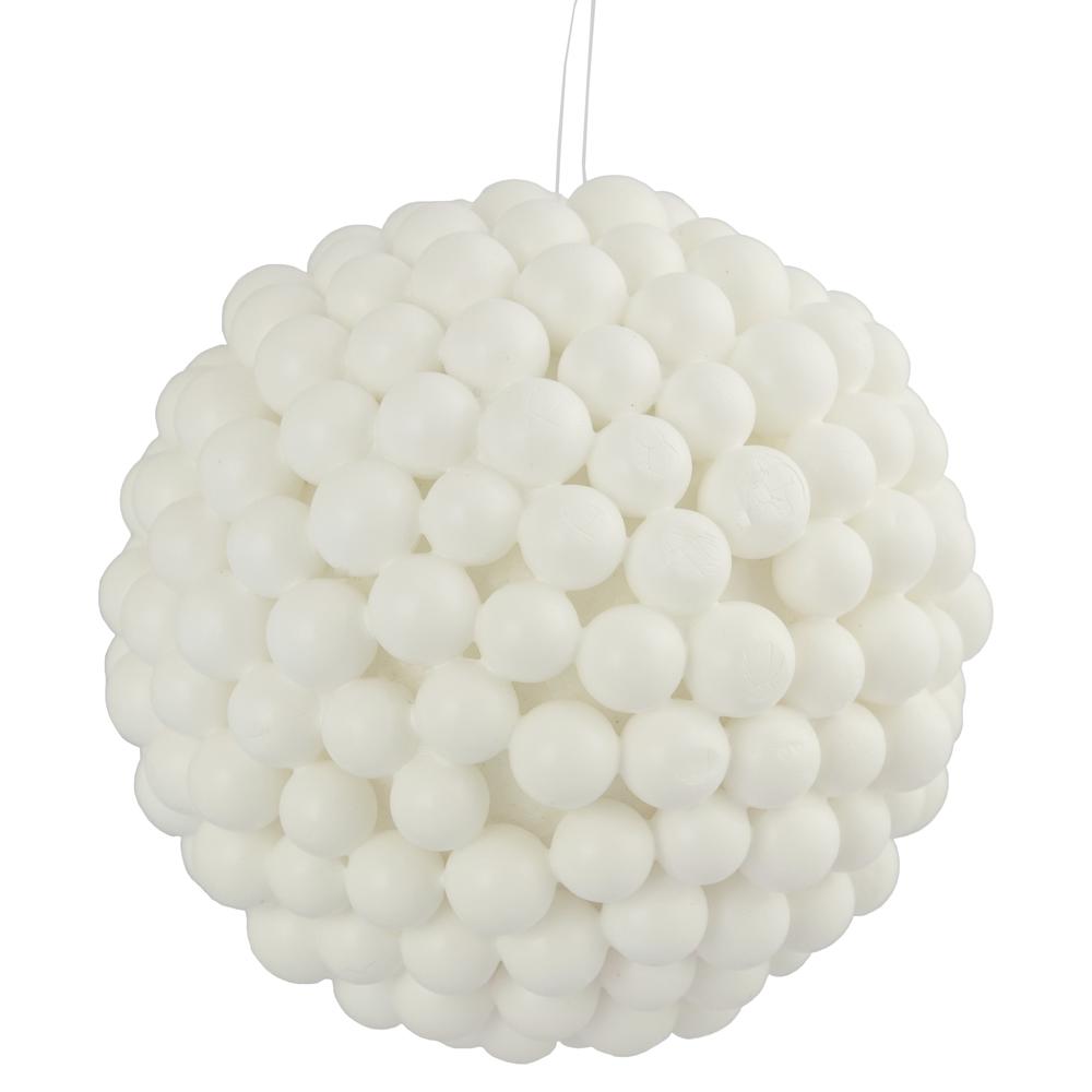 4.75" White Berries Christmas Ball Ornament. Picture 1