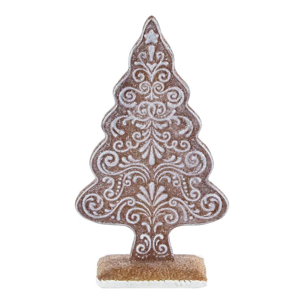 8.25" Glittered Gingrebread Tree Christmas Decoration. Picture 1