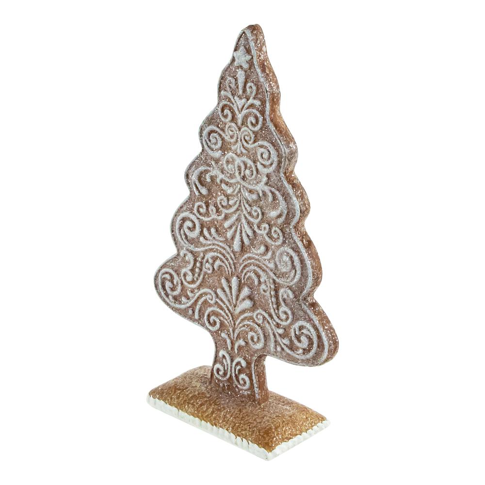 8.25" Glittered Gingrebread Tree Christmas Decoration. Picture 4