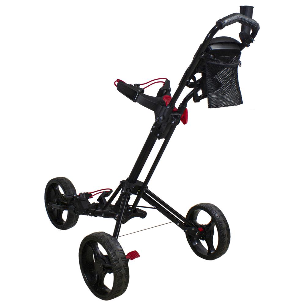 48" Black Easy Folding 3 Wheel Golf Bag Push Cart. Picture 4