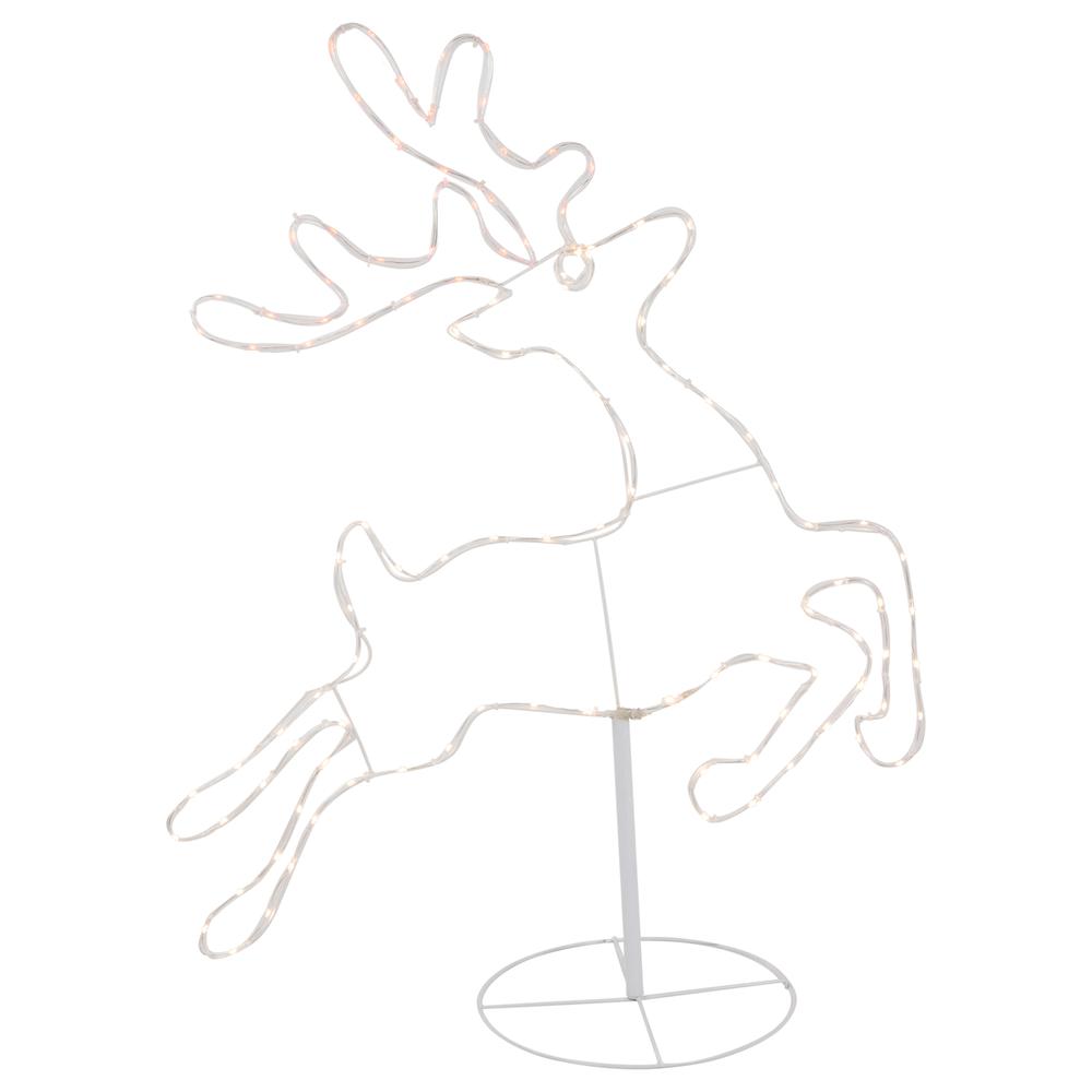 36" Lighted Running Reindeer Silhouette Outdoor Christmas Decor. Picture 1