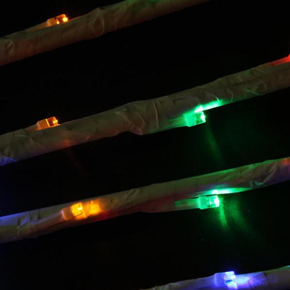 Set of 6 Branch Spray Driveway Pathway Markers - 6 ft  Multi-Color LED Lights. Picture 3