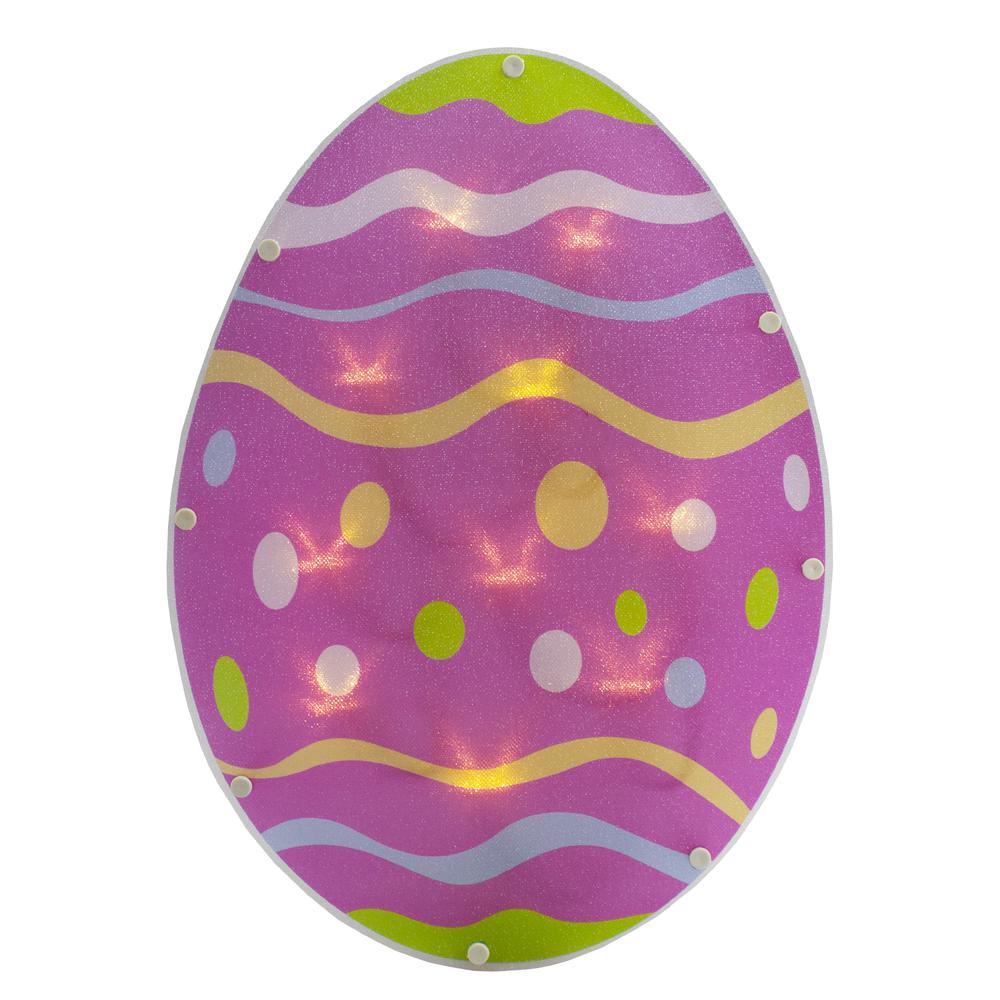 14" Battery Operated LED Lighted Easter Egg Window Silhouette. Picture 1