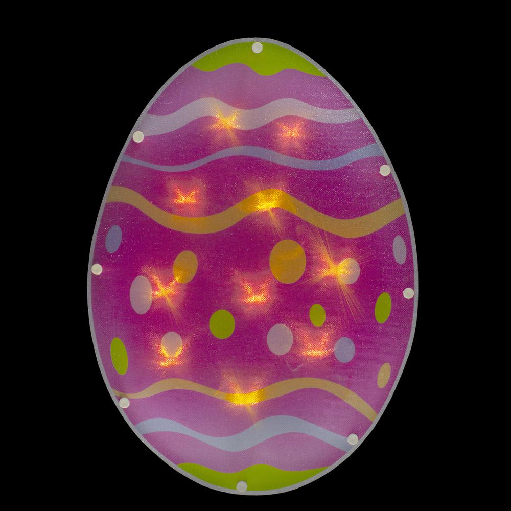14" Battery Operated LED Lighted Easter Egg Window Silhouette. Picture 3