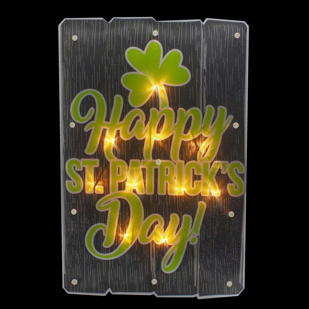 17" Lighted Happy St.Patrick's Day Window Silhouette Decoration. Picture 4