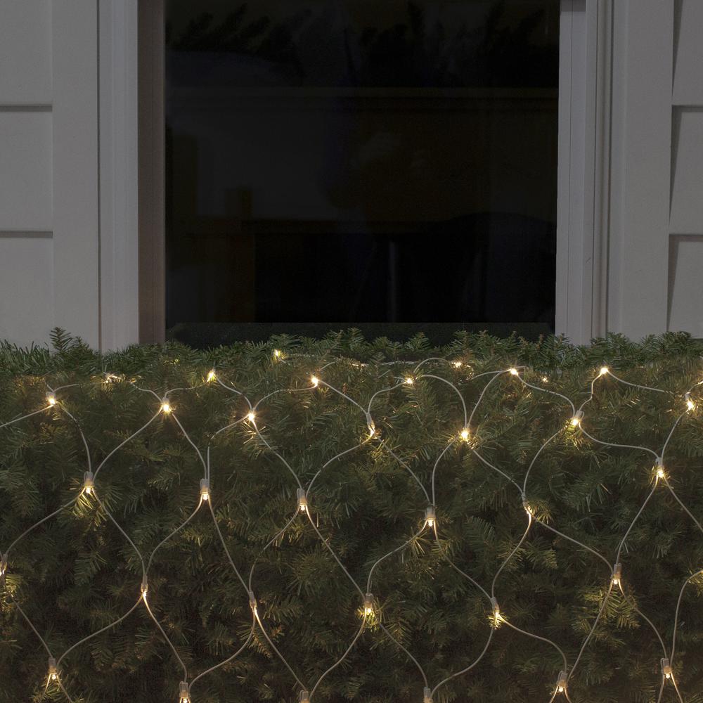 2' x 8' Warm White LED Wide Angle Style Column Wrap Christmas Lights White Wire. Picture 3