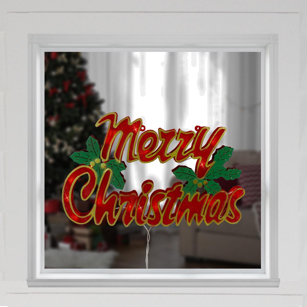16.5" Lighted 'Merry Christmas' Window Silhouette. Picture 2