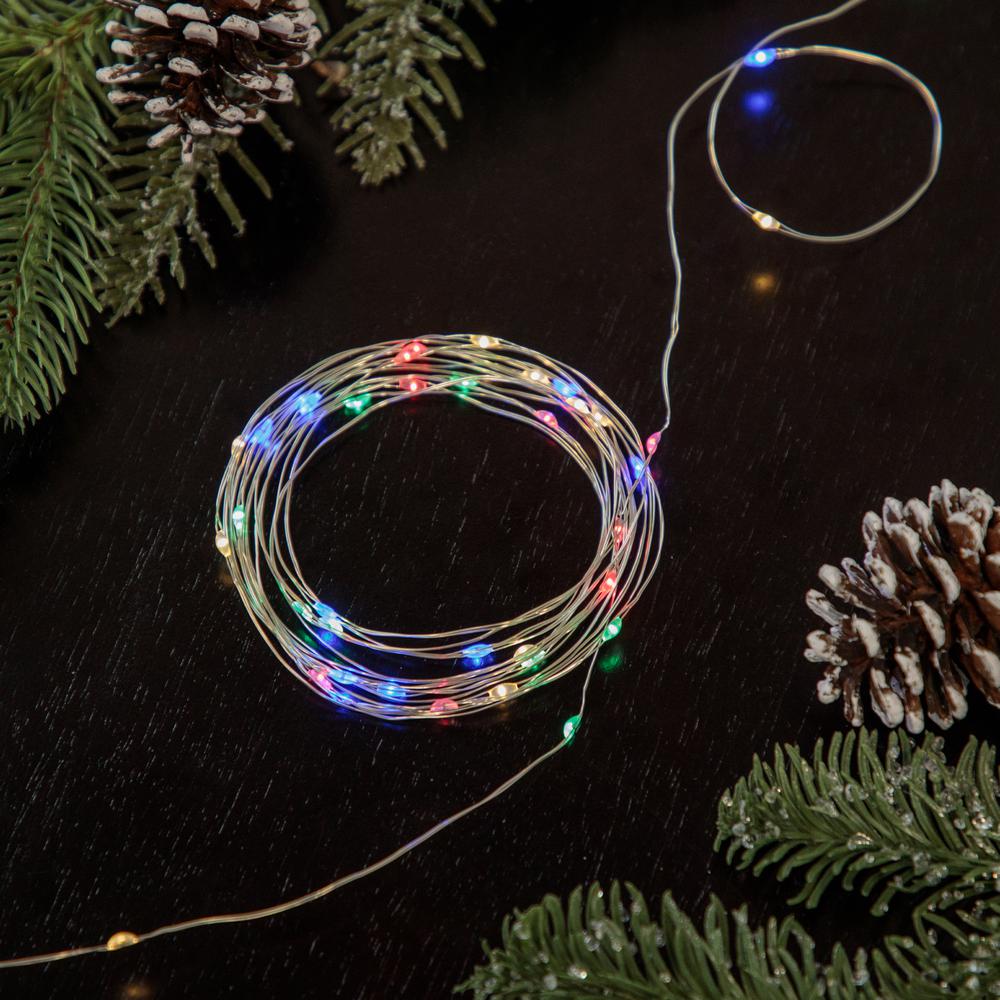 100ct Multi-Color LED Micro Fairy Lights  16ft Copper Wire. Picture 1