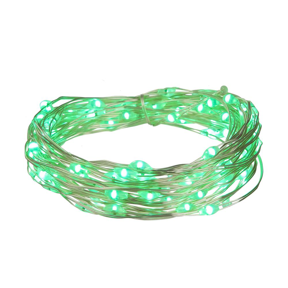 100ct Green LED Micro Fairy Lights  16ft Copper Wire. Picture 2