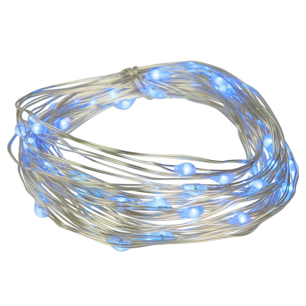 100ct Blue LED Micro Fairy Lights  16ft Copper Wire. Picture 2
