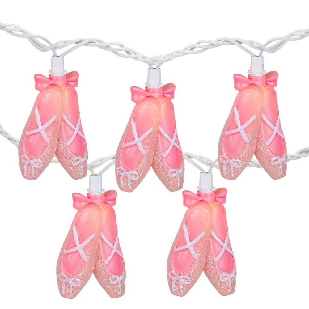 10-Count Ballerina Shoe Patio Light Set  5.75ft White Wire. Picture 2