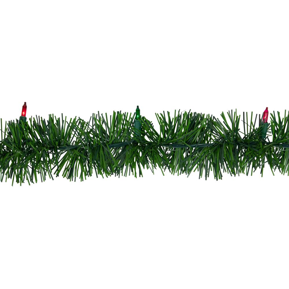 18' x 3" Pre-Lit Pine Two-tone Artificial Christmas Garland  Multicolor Lights. Picture 4