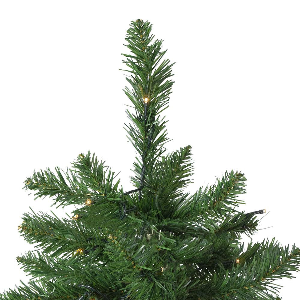 7.5' Full Twin Lakes Fir Artificial Christmas Tree - Warm White LED Lights. Picture 4