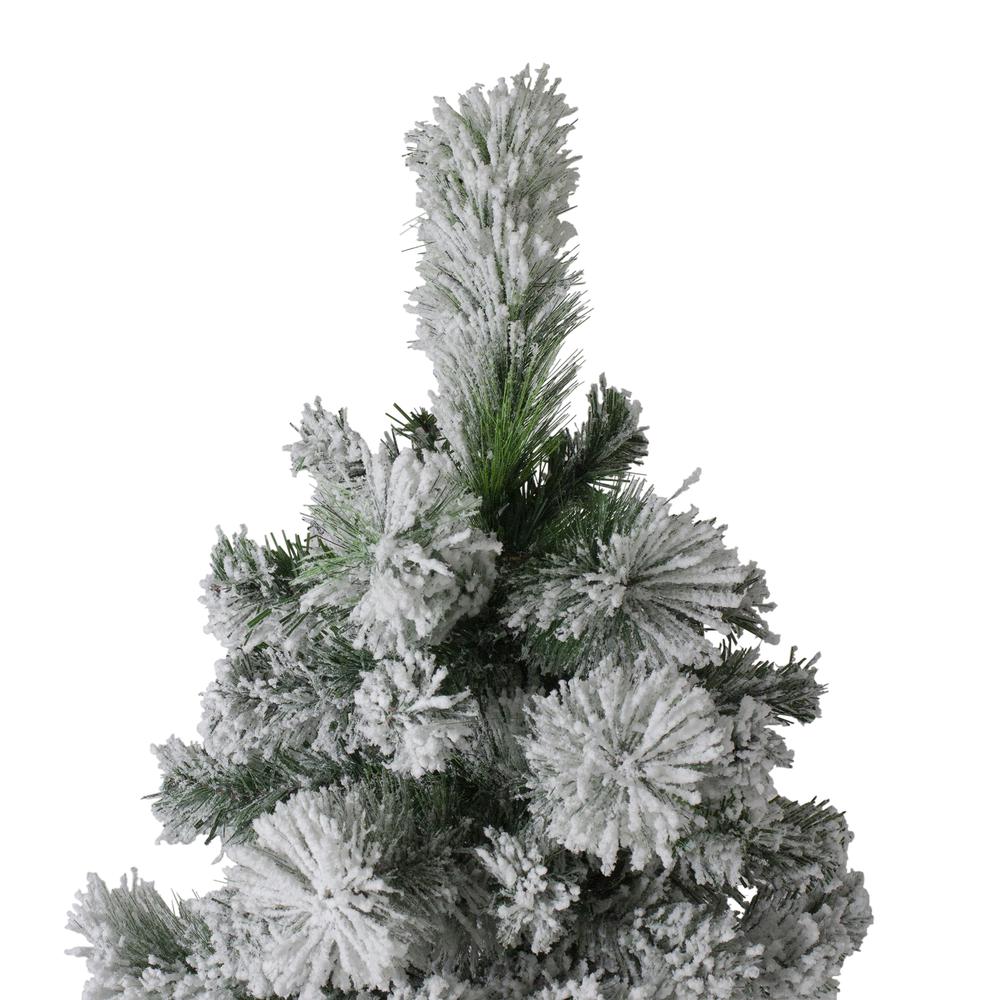 6.5' Flocked Somerset Spruce Artificial Christmas Tree - Unlit. Picture 4