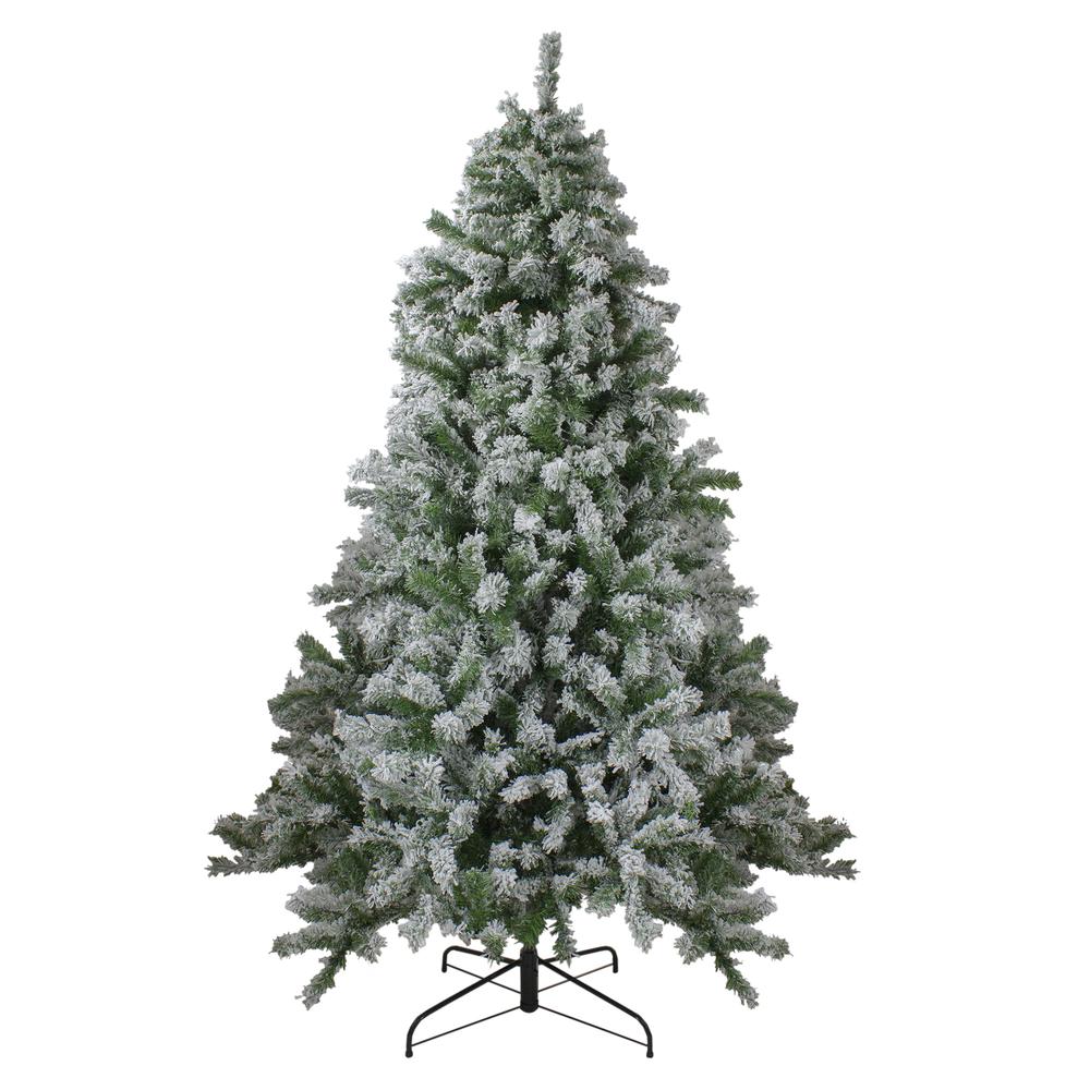 6.5' Flocked Winter Park Fir Artificial Christmas Tree - Unlit. The main picture.