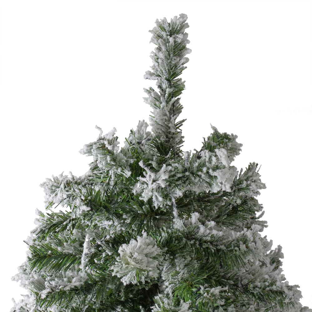 6.5' Flocked Winter Park Fir Artificial Christmas Tree - Unlit. Picture 4