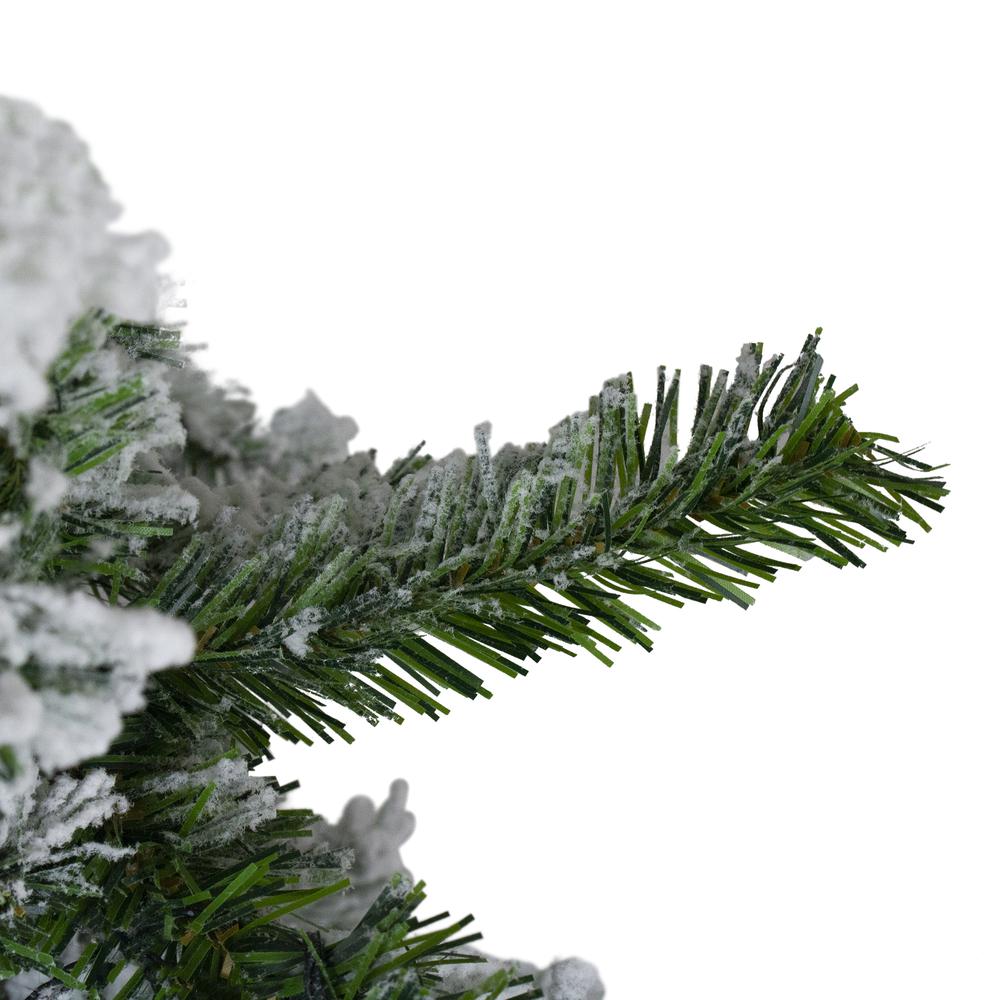 6.5' Flocked Winter Park Fir Artificial Christmas Tree - Unlit. Picture 3