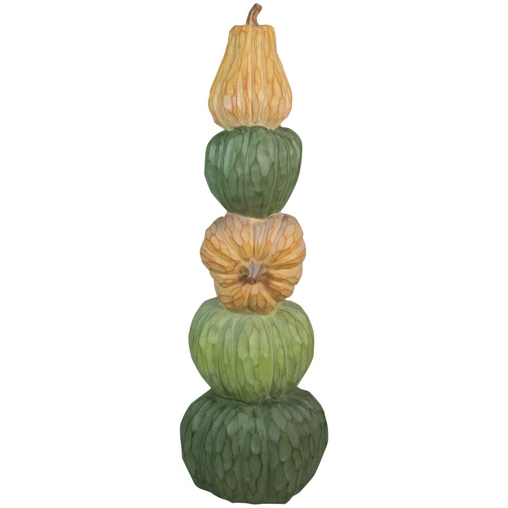 42.5" Five Tiered Stacked Pumpkins Thanksgiving Decor. Picture 1