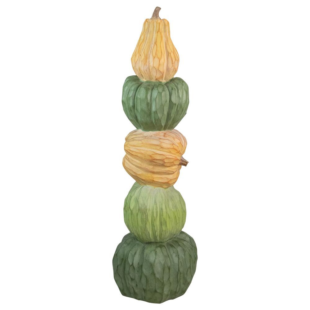 42.5" Five Tiered Stacked Pumpkins Thanksgiving Decor. Picture 4