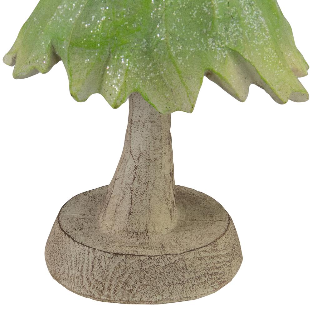 14.5" Green Glittered and Textured Christmas Tree Decoration. Picture 5