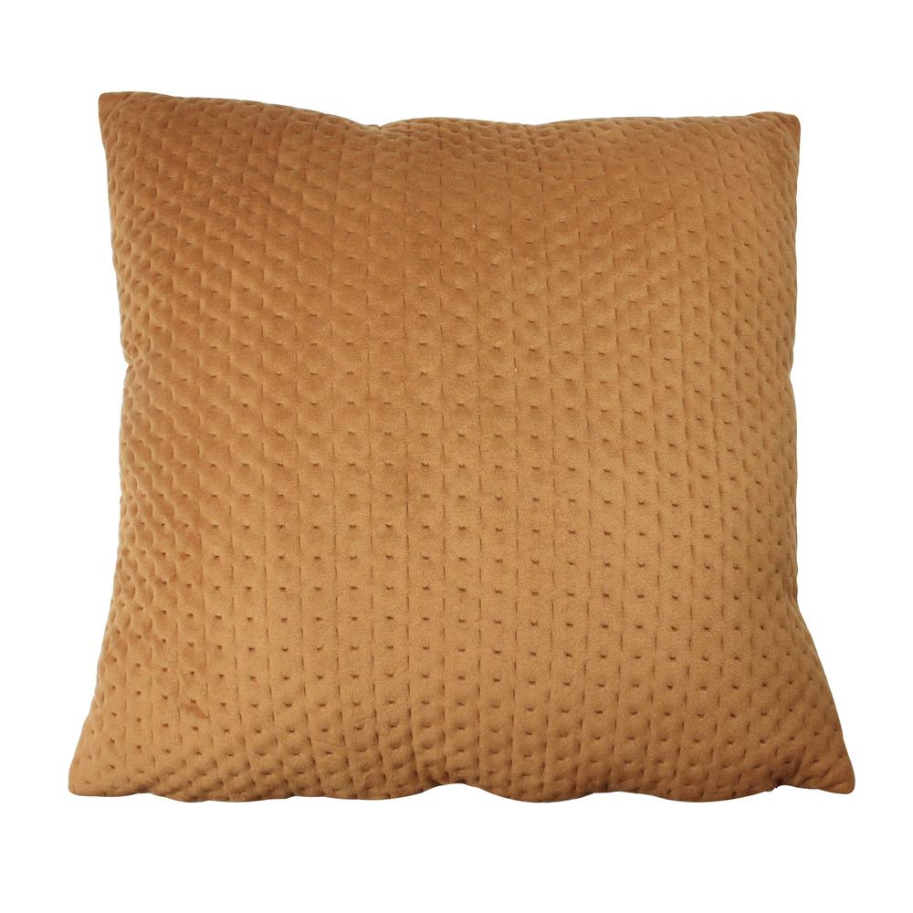 16" Orange Contemporary Textured Square Throw Pillow. Picture 1