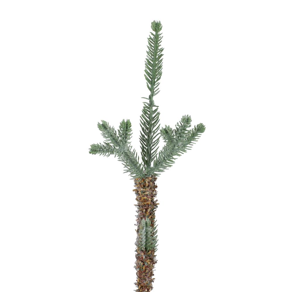 3' Snow Covered Slim Pine Artificial Christmas Tree with Jute Base - Unlit. Picture 5