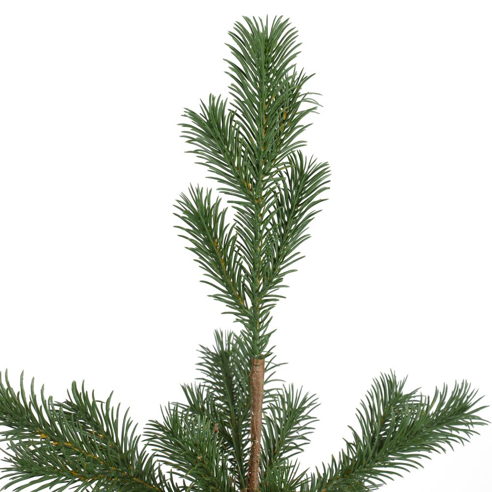2' Ponderosa Pine Artificial Christmas Tree Jute Base Decoration - Unlit. Picture 4