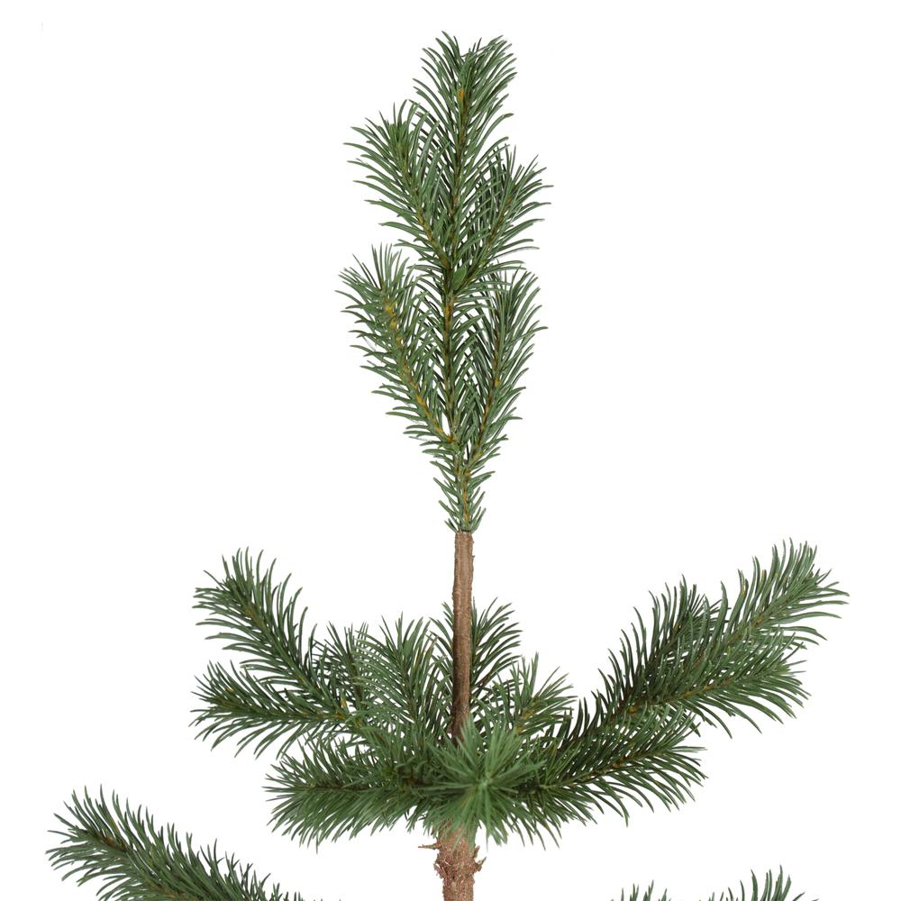 Ponderosa Pine Medium Artificial Christmas Tree with Jute Base - Unlit - 3'. Picture 4