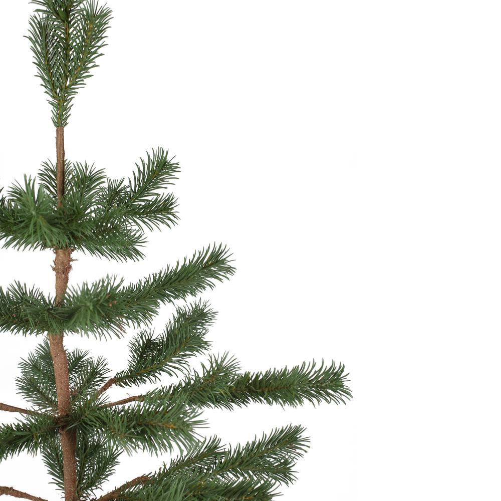 Ponderosa Pine Medium Artificial Christmas Tree with Jute Base - Unlit - 3'. Picture 3