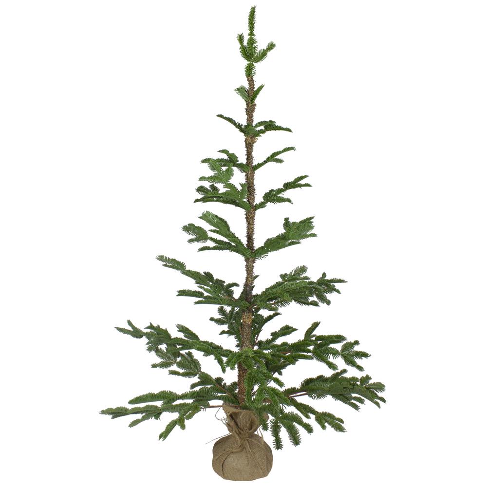 4' Green Ponderosa Pine Artificial Christmas Tree with Jute Base - Unlit. Picture 1