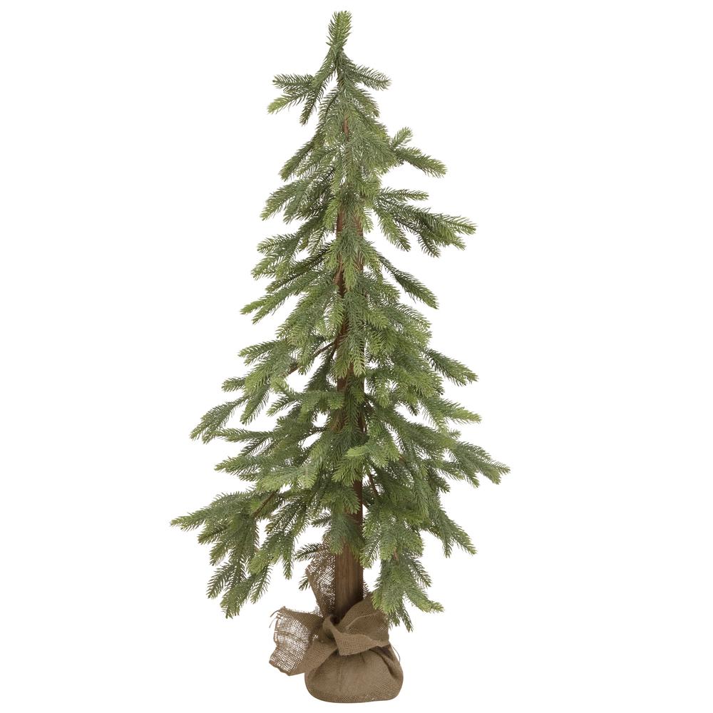 47" Pine Tree with Jute Base Christmas Decoration. Picture 1