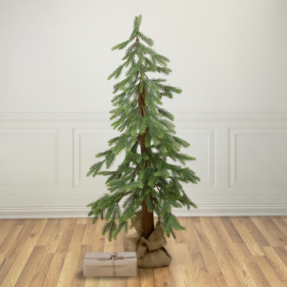 47" Pine Tree with Jute Base Christmas Decoration. Picture 2