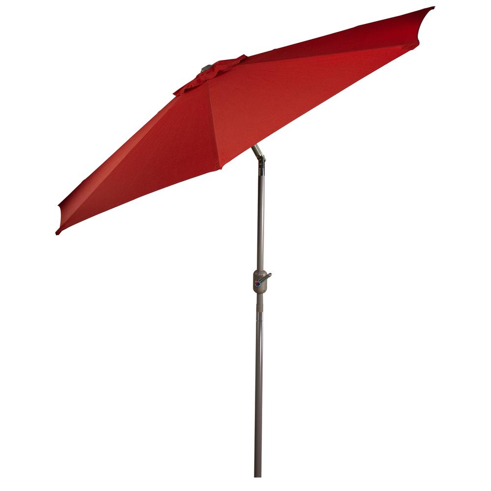 9ft Outdoor Patio Market Umbrella with Hand Crank and Tilt  Terracotta. Picture 6
