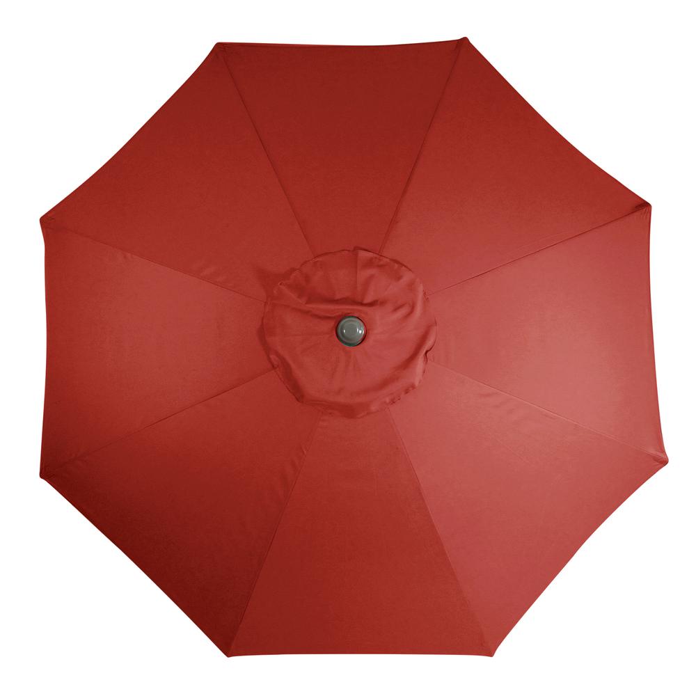 9ft Outdoor Patio Market Umbrella with Hand Crank and Tilt  Terracotta. Picture 4