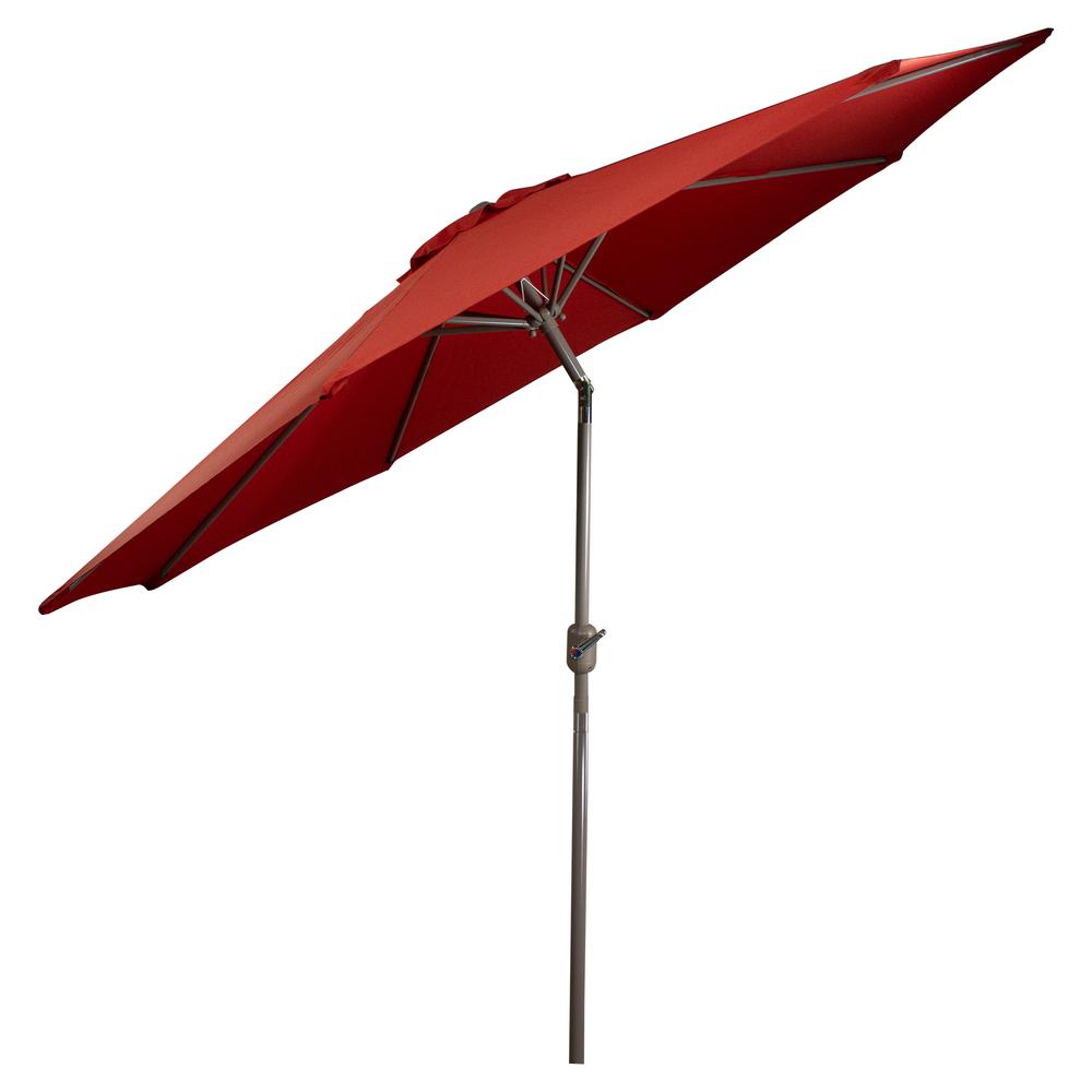 9ft Outdoor Patio Market Umbrella with Hand Crank and Tilt  Terracotta. Picture 5