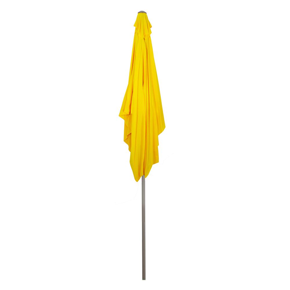 10ft x 6.5ft Outdoor Patio Market Umbrella with Hand Crank  Yellow. Picture 4