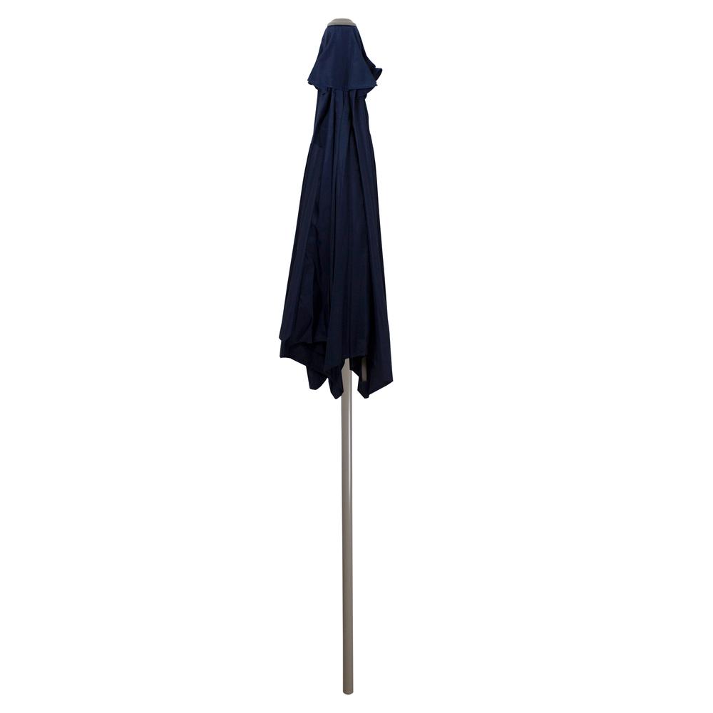 7.5ft Outdoor Patio Market Umbrella with Hand Crank  Navy Blue. Picture 4