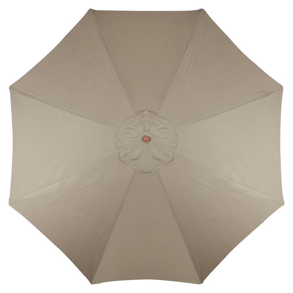 9ft Outdoor Patio Market Umbrella with Wooden Pole  Tan. Picture 3