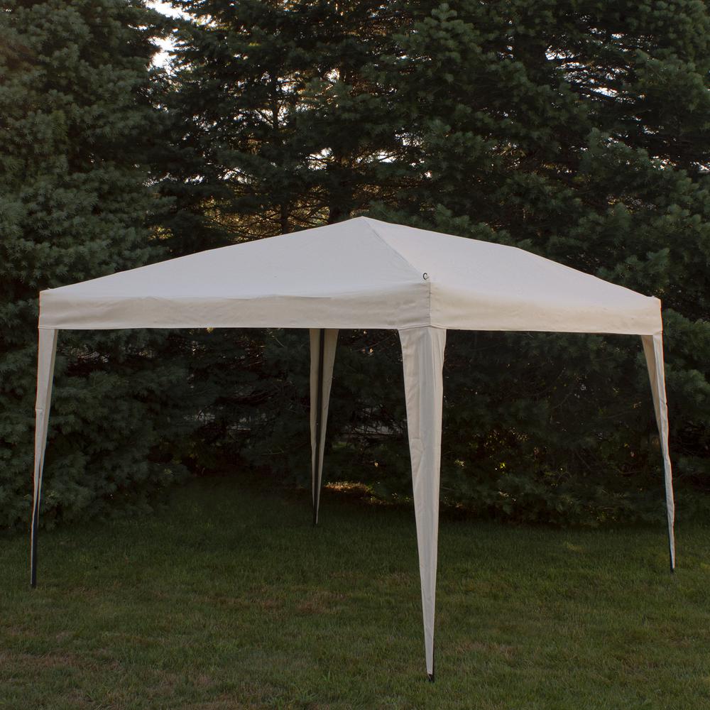10' x 10' Beige Pop-Up Outdoor Canopy Gazebo. Picture 6