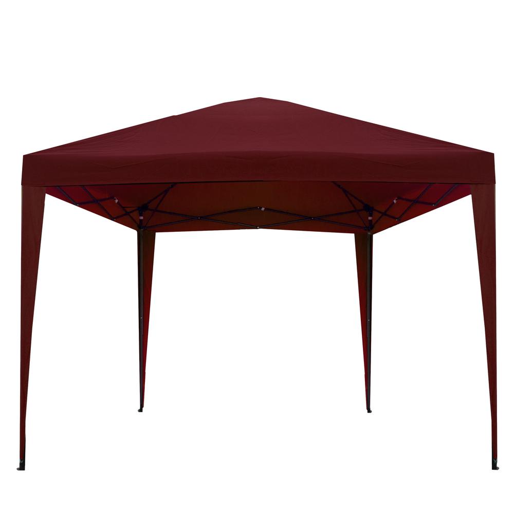 10' x 10' Burgundy Pop-Up Outdoor Canopy Gazebo. Picture 3