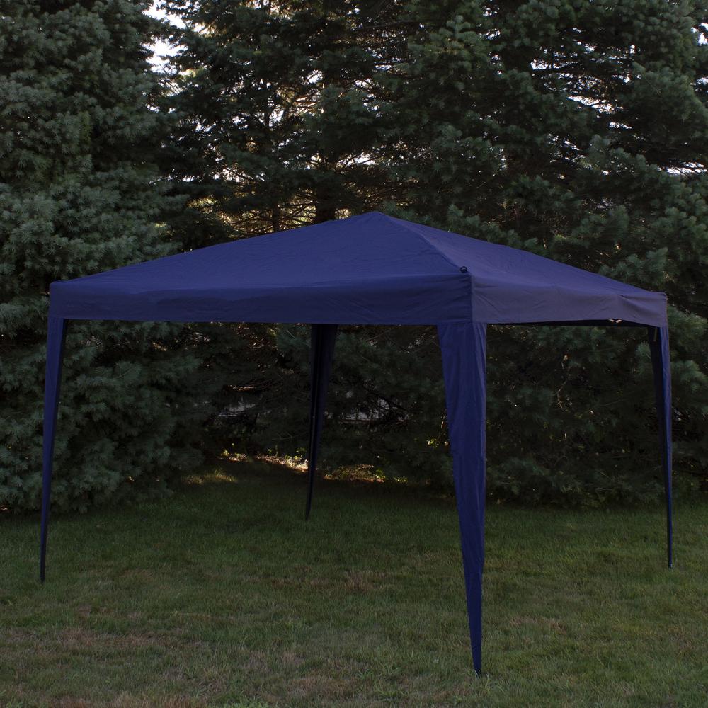 10' x 10' Navy Blue Pop-Up Outdoor Canopy Gazebo. Picture 6